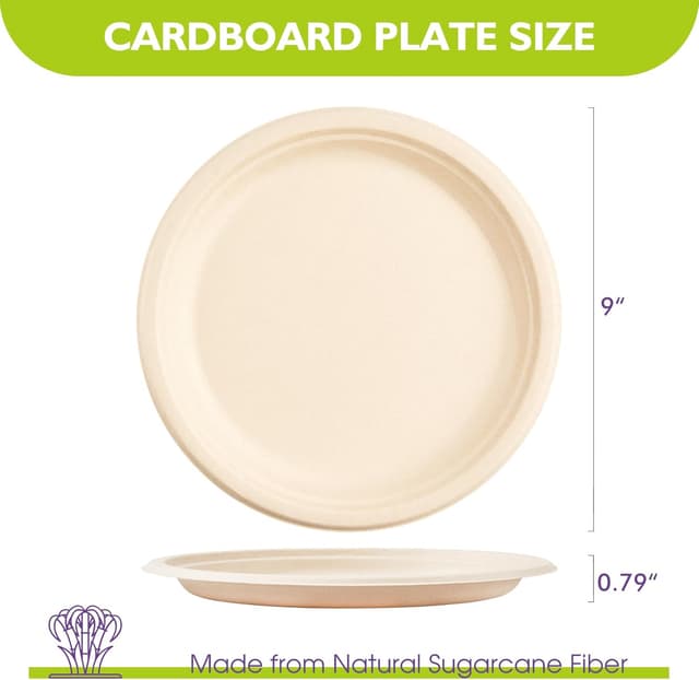 Thumbnail 1 de Packinno 9 Inch 125-Pack Compostable Plates