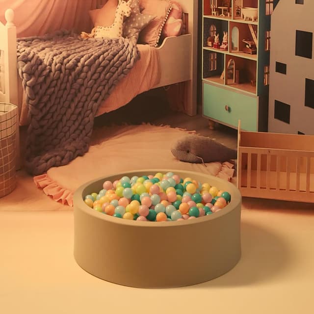 Thumbnail 6 de GOGOSO 100-Piece Phthalate-Free, BPA-Free Soft Ball Pit Balls for Toddlers (2.15 in, Green/Blue/Pink/Purple/Beige)