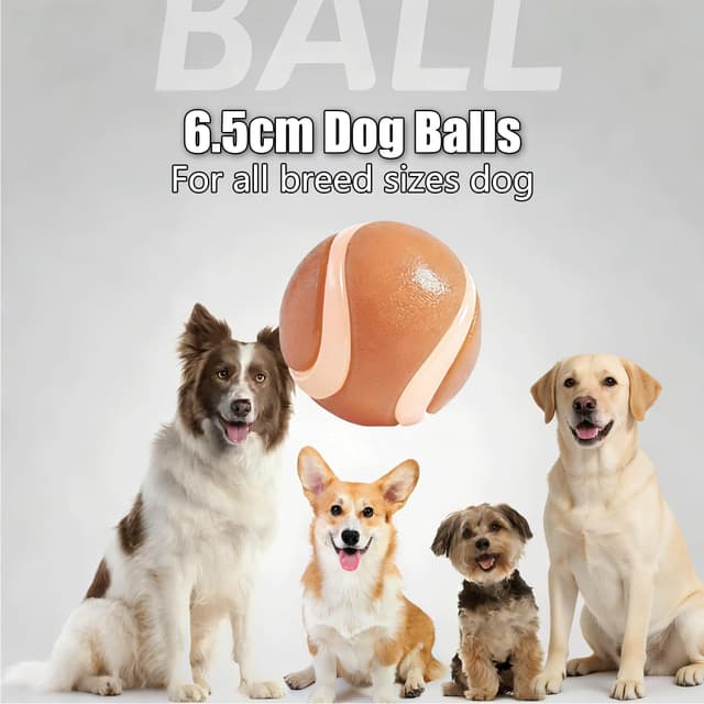 Detalle de Speedy Panther Speedy Panther 6 Pack Indestructible Dog Balls (Squeaky Rubber Chew Toys)