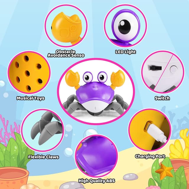 Detalle de iKidiki Cangrejo Juguete para Bebés 🦀