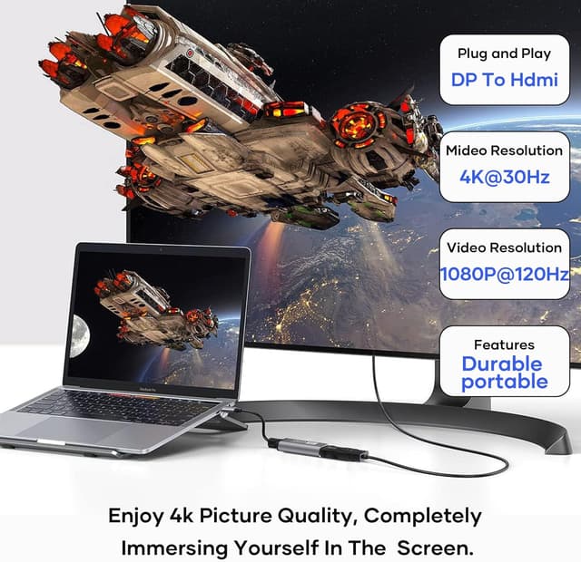 Thumbnail 5 de Tanzato DisplayPort a HDMI 4K Adaptador