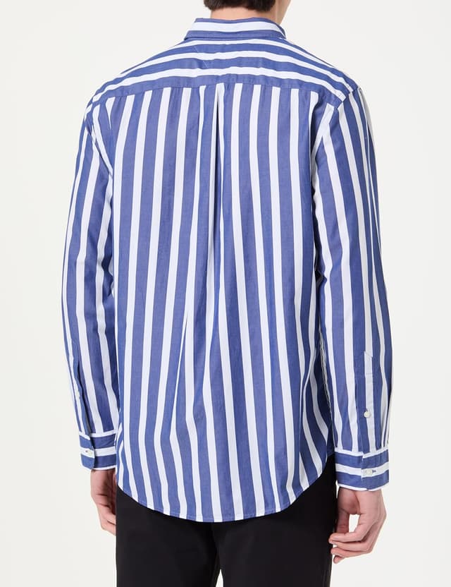 Detalle de Tommy Hilfiger Flex Poplin Bold Stripe Shirt MW0MW41715 camicia in popeline a righe