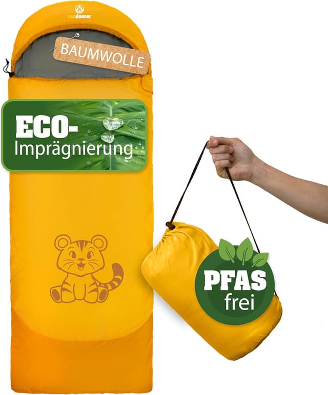 Detalle de outdoorer Kinderschlafsack Dream Express – Deckenschlafsack für Kinder mit Baumwoll-Futter