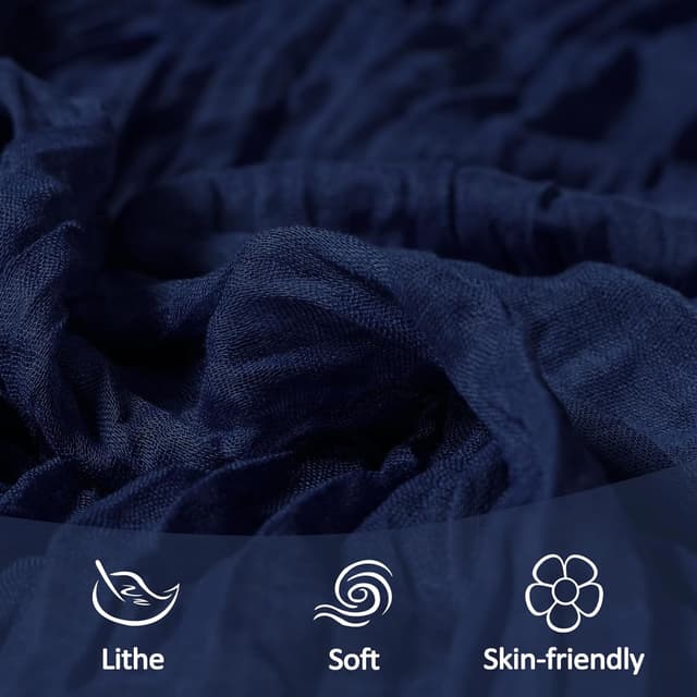 Detalle de 6-Pack Navy Blue Cheesecloth Table Runner (10Ft, 35x120 Inches) for Boho Party & Wedding Decor