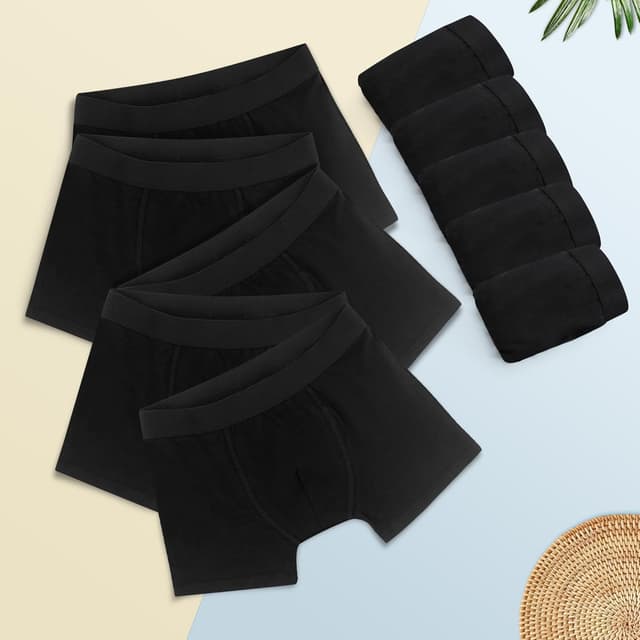 Detalle de Lakpoau Jungen Boxershorts aus Baumwolle – 12er Pack (Größen 134–176)