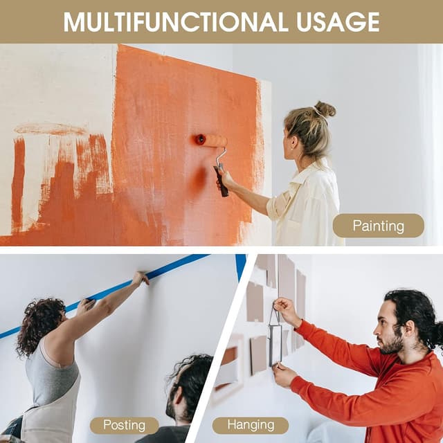 Detalle 2 de KINGRACK Folding Step Ladder (2-Step) foldable stepladder stool with handle, non-slip mat, up to 330lb, white