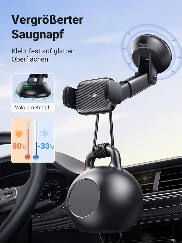 Detalle de UGREEN Handyhalterung Saugnapf 360° fürs Auto