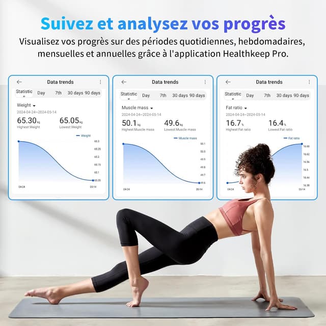 Thumbnail 6 de Healthkeep Balance Connectée 25 mesures 180kg ⚖