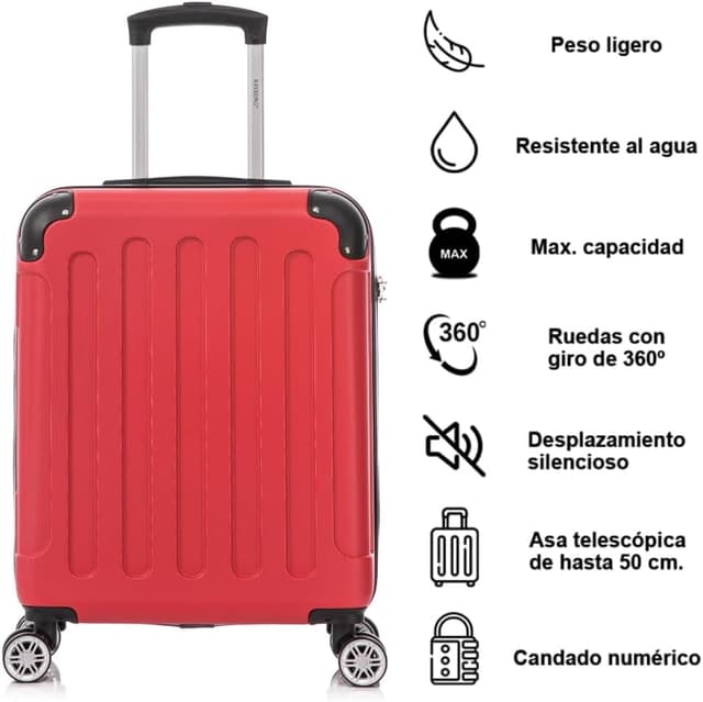 Thumbnail 1 de RAYKONG Maleta Cabina ABS 55x40x20cm con Candado y Ruedas