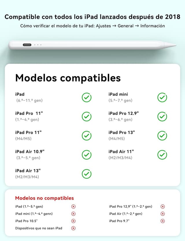 Thumbnail 5 de HJCE A16 lápiz para iPad 11 Gen