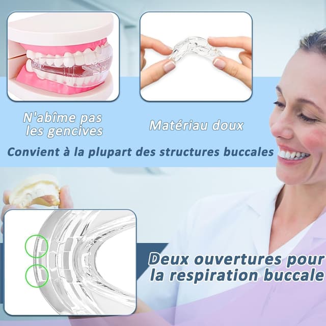 Thumbnail 2 de Gouttière anti-ronflement TPE souple 2 pièces