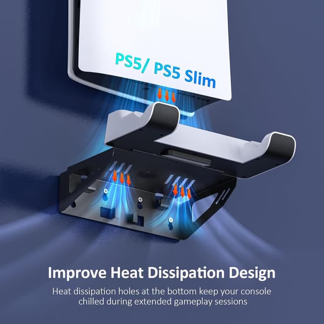 Detalle de NexiGo PS5 Wall Mount Kit with 1 charging bay