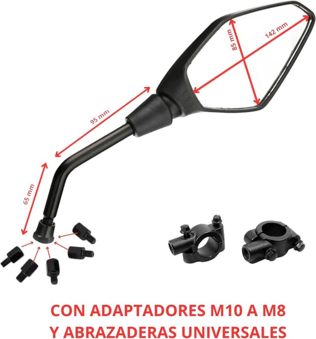 Thumbnail 2 de Espejos retrovisores moto homologados E24 360° 22mm