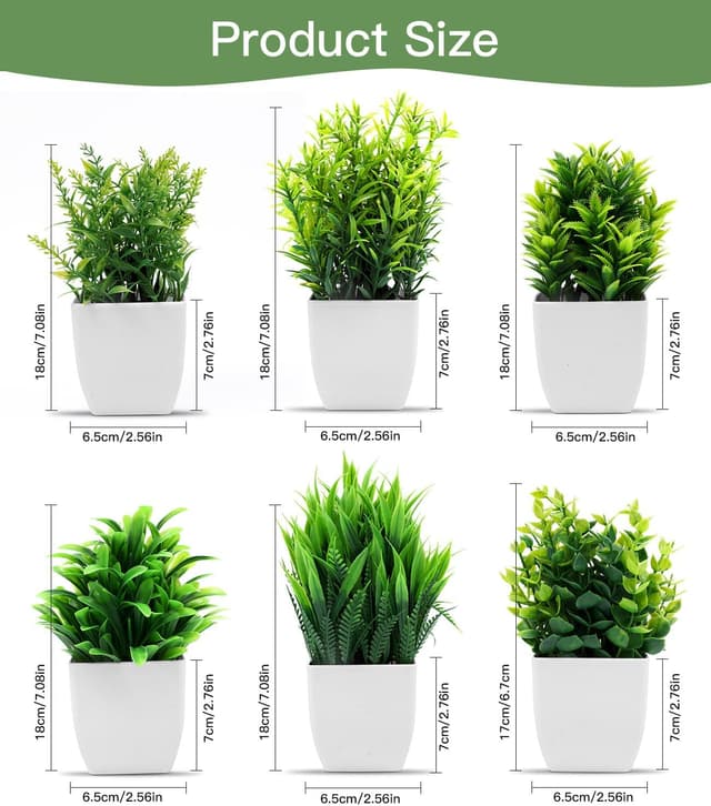 Thumbnail 1 de Cexovo Plantes Artificielles 6 pièces 16–18 cm