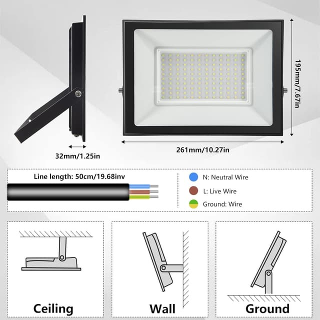 Thumbnail 2 de Loyal 100W Faretto LED Esterno 10000LM