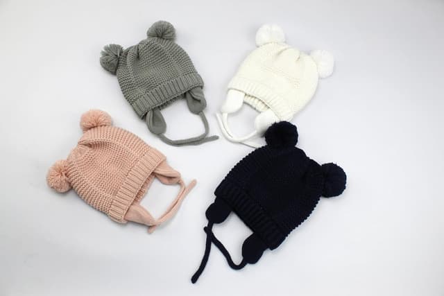 Detalle de Exemaba Baby beanie hat 100% acrylic fleece