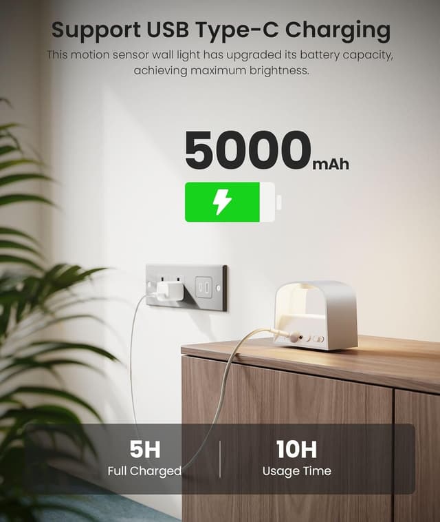 Detalle de FULEN Akku Wandleuchte 5000mAh