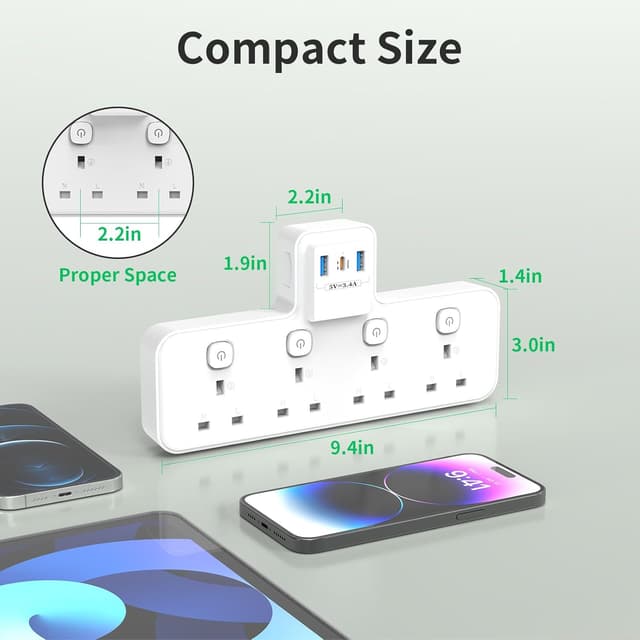 Thumbnail 6 de PASSUS Plug Extension Socket PD 20W, 4-way Surge Protector ๐