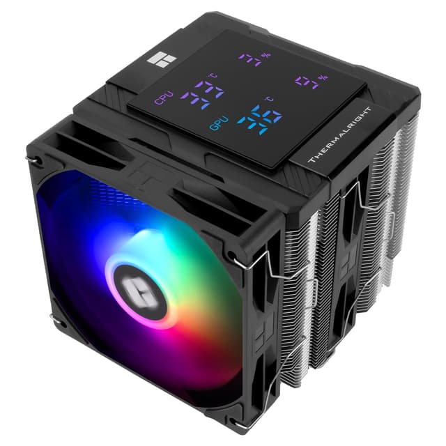 Detalle de Thermalright TR Peerless Assassin 120 Digital ARGB air cooler with digital display (Dual 120mm, LGA 1700/AM5)