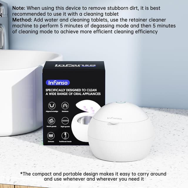 Thumbnail 6 de InFanso 42kHz Ultrasonic Retainer Cleaner for Aligners