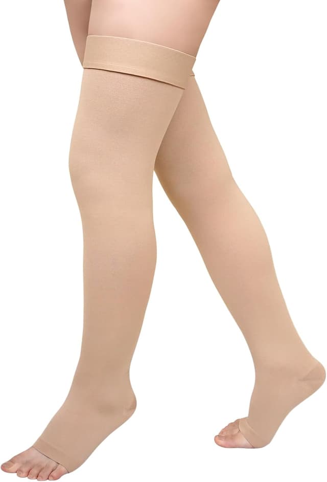 Detalle de PUTUO Medias de Compresión Muslo 20–30 mmHg talla grande