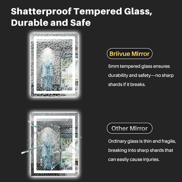 Thumbnail 6 de Briivue 24x36 LED Bathroom Mirror 24x36