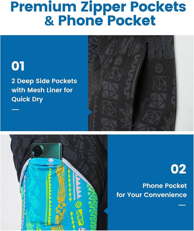 Detalle 2 de maamgic Mens Swim Trunks 5 Inch