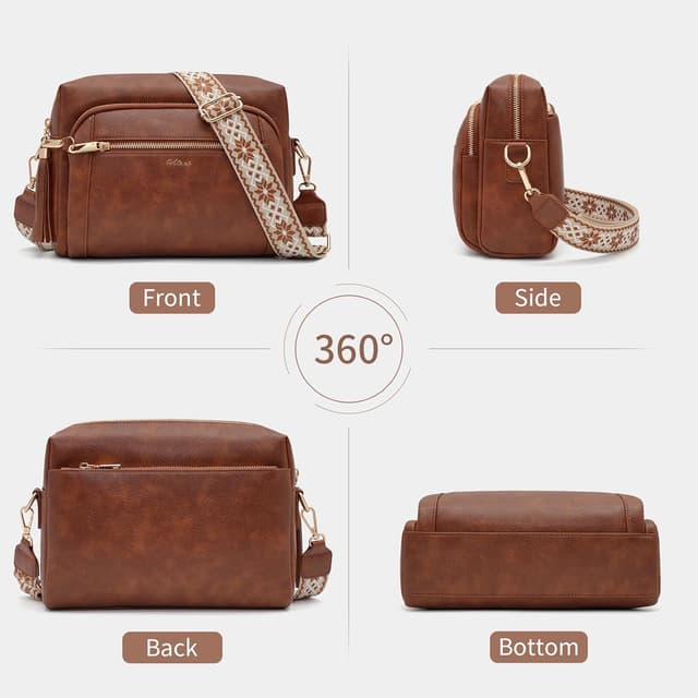 Thumbnail 6 de HILAEX Women’s Anti-Theft Cross Body Bag with 4 Zip Compartments and RFID Blocking