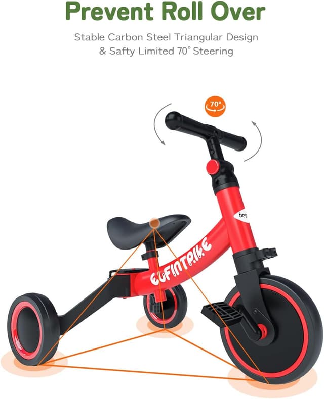 Detalle 2 de besrey 5-in-1 Toddler Bike 1–4 Years