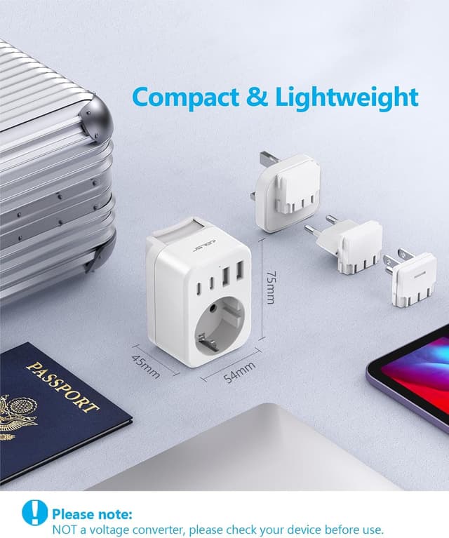 Thumbnail 5 de JSVER Adattatore da Viaggio 3680W 🔌