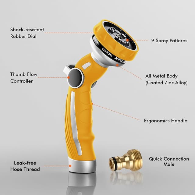 Detalle 2 de RESTMO Garden Hose Spray Gun 9-pattern