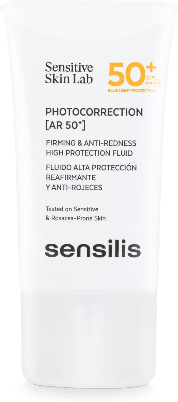 Detalle de Sensilis Photocorrection AR SPF50+ : crème solaire anti-rougeurs raffermissante pour peaux sensibles (40 ml)