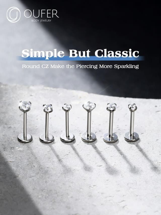 Thumbnail 6 de OUFER piercing naso 18/20G 3 pezzi