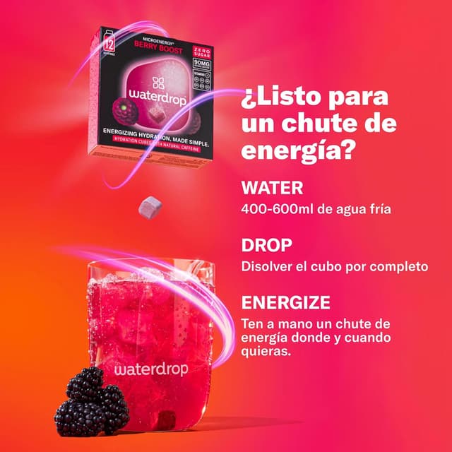 Thumbnail 4 de waterdrop® Microdrink Energy Drink 🍇🌟 36 Pastillas Saborizantes