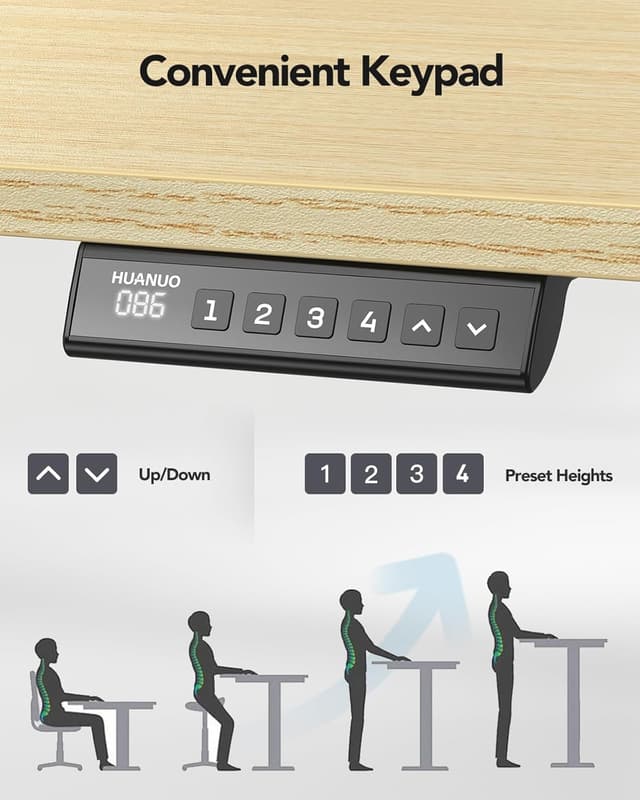 Thumbnail 5 de HUANUO Marco para Escritorio Eléctrico 🖥️ Ajustable y Resistente