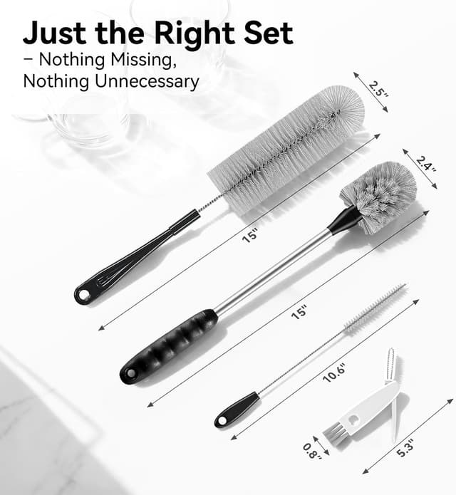 Detalle 2 de TOOUT 4 Pack Bottle Brush Set