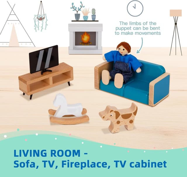 Thumbnail 2 de OOOK Kit maison de poupée 26 pièces