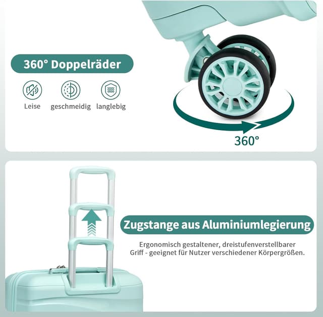 Thumbnail 1 de KONO Handgepäckkoffer Leicht Hartschale