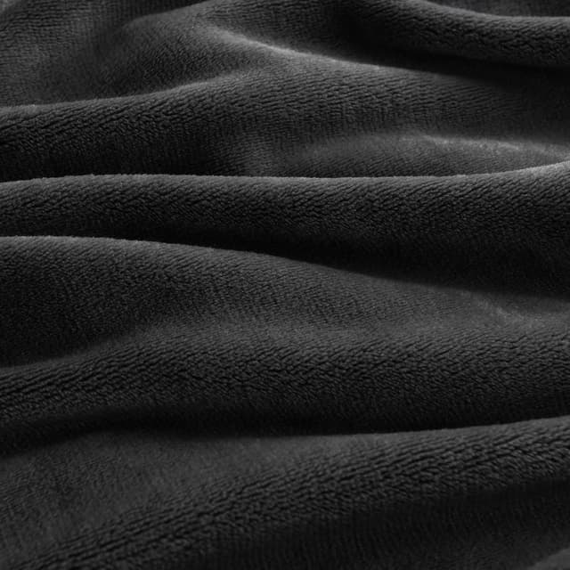 Detalle de WAVVE Flauschige Kuscheldecke im 2er-Set (150x200 cm) – Sofadecke & Fleecedecke schwarz
