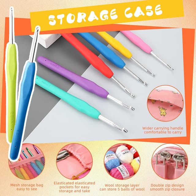 Thumbnail 6 de BCMRUN crochet hooks set 59 piece kit