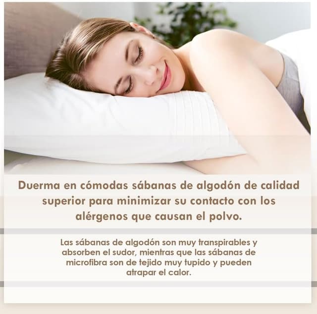 Thumbnail 5 de Pizuna Sábana Encimera 150 cm Algodón Satén 400 Hilos 🛏️