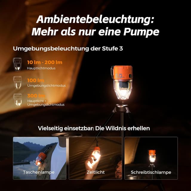 Thumbnail 6 de FLEXTAILGEAR MAX PUMP 3 Portable Air Pump (5.0kPa) with USB Rechargeable Light