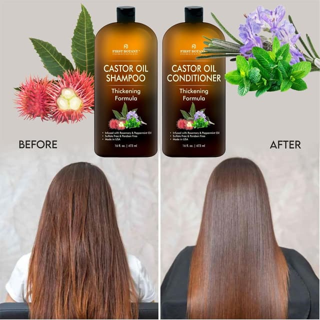 Detalle 2 de Castor Oil Shampoo and Conditioner 16 oz