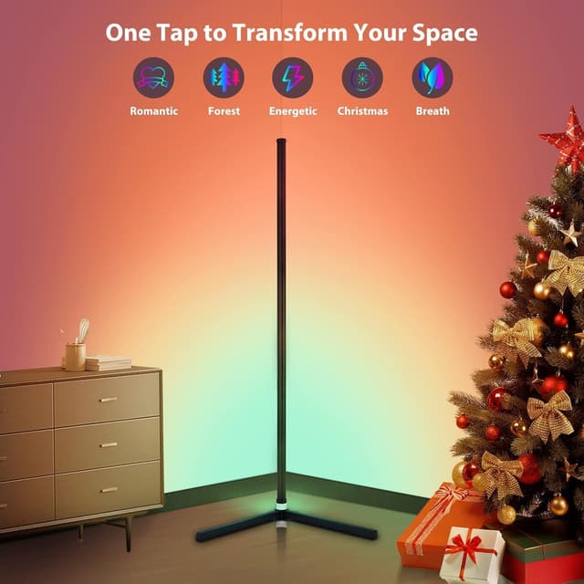 Thumbnail 6 de Uocub LED Corner Floor Lamp (2 Packs) with RGB, App & Remote, Music Sync