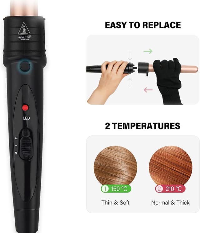 Detalle 2 de Lockenstab Set 5 in 1 32 mm janelove