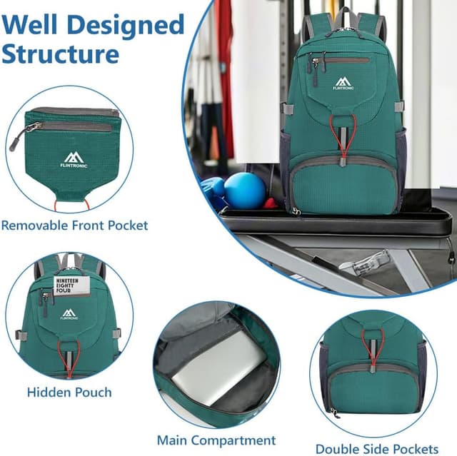 Detalle de Flintronic Zaino Pieghevole Ultraleggero 20 L impermeabile da trekking e viaggio