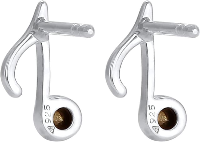 Detalle 2 de Elli Ohrstecker Note Kristalle 925 Silber