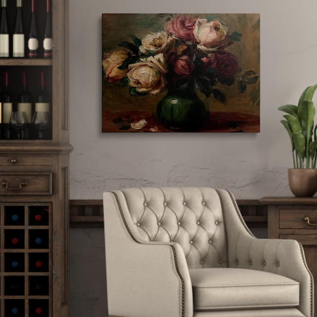 Detalle 2 de Prinfantasy framed canvas wall art set, vintage poster style flower prints (16x12) GYH0035