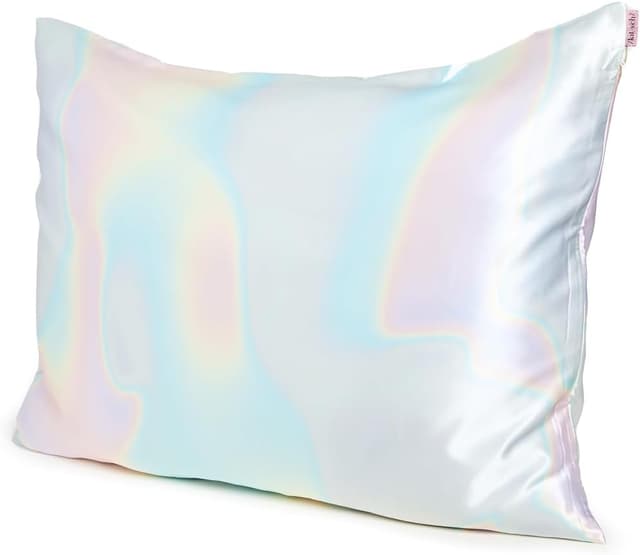 Detalle 2 de Kitsch Satin Pillowcase with Zipper for Hair & Skin (Queen, 19"x26") – Aura