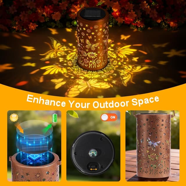 Thumbnail 6 de Colorful Butterfly Solar Lanterns – IP65 Outdoor Waterproof Hanging Solar Lights for Garden, Patio & Porch